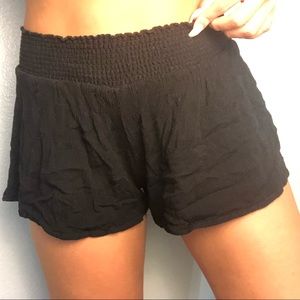 Black Flowy Shorts